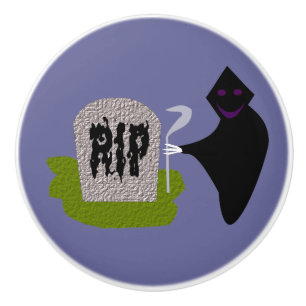 Tod im Friedhof Halloween-Keramik Knob Keramikknauf