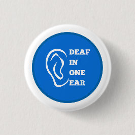 Tod in einem Ohrblau-Design Button