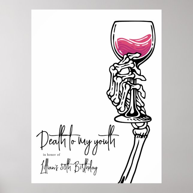 Tod meiner Jugend Einladung zum Geburtstag Poster (Vorne)