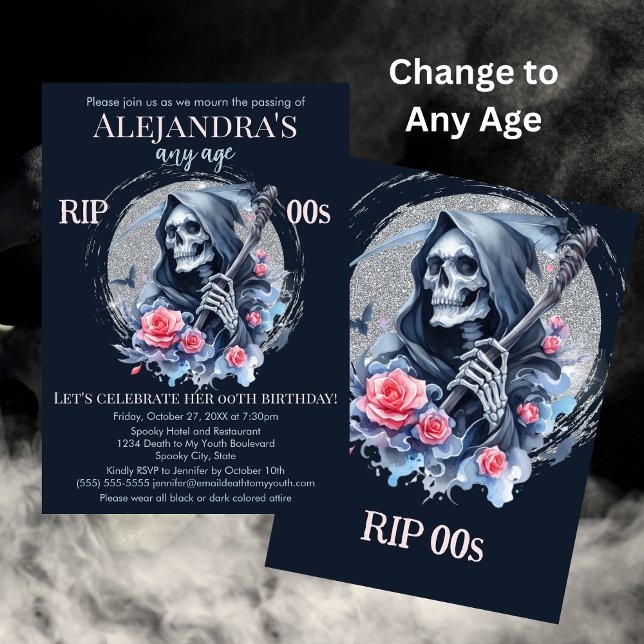 Tod meiner Jugend Grim Sensenmann Erwachsenen Gebu Einladung (Von Creator hochgeladen)