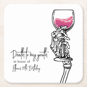 Tod meiner Jugend Rechteckiger Pappuntersetzer