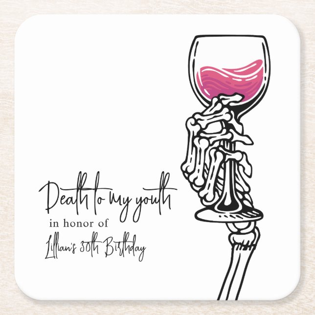 Tod meiner Jugend Rechteckiger Pappuntersetzer (Vorderseite)