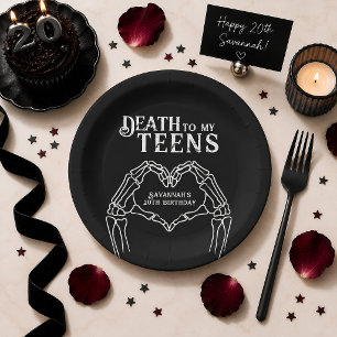 Tod meiner Teenager-Trendy-Gothic-20-Geburtstag Pappteller