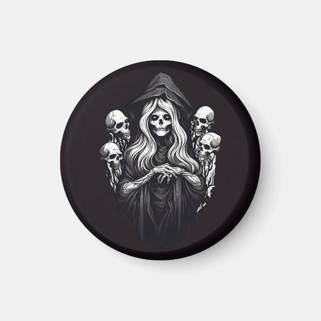 Tod mit Schädeln Magnet (Vorne)