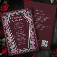 Tod tun wir Teil Rose Red Gothic Wedding QR Code