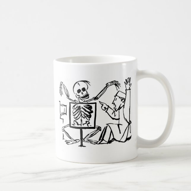 Tod und der Röntgenstrahl-Doktor circa 1951 Kaffeetasse (Rechts)