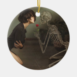 Tod und junge Frau Keramik Ornament