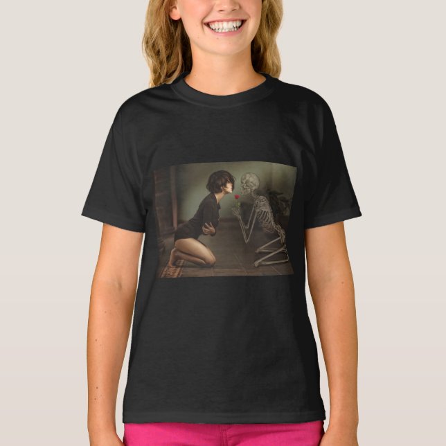 Tod und junge Frau T-Shirt (Vorderseite)