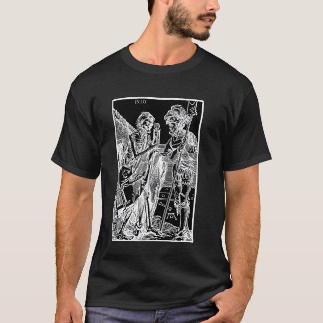 Tod und Landsknecht von Albrecht Durer (1510) T-Shirt (Vorderseite)