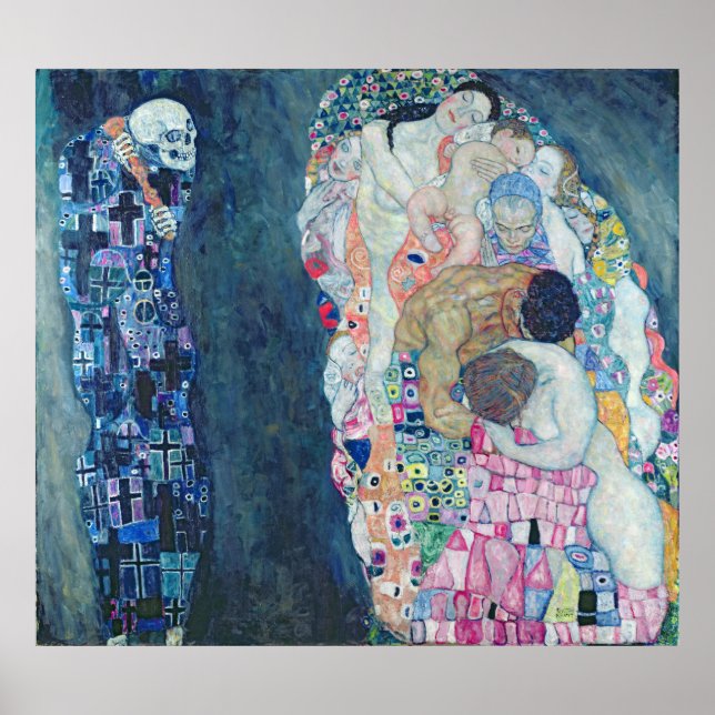 Tod und Leben, c.1911 (Öl auf Leinwand) Poster (Vorne)