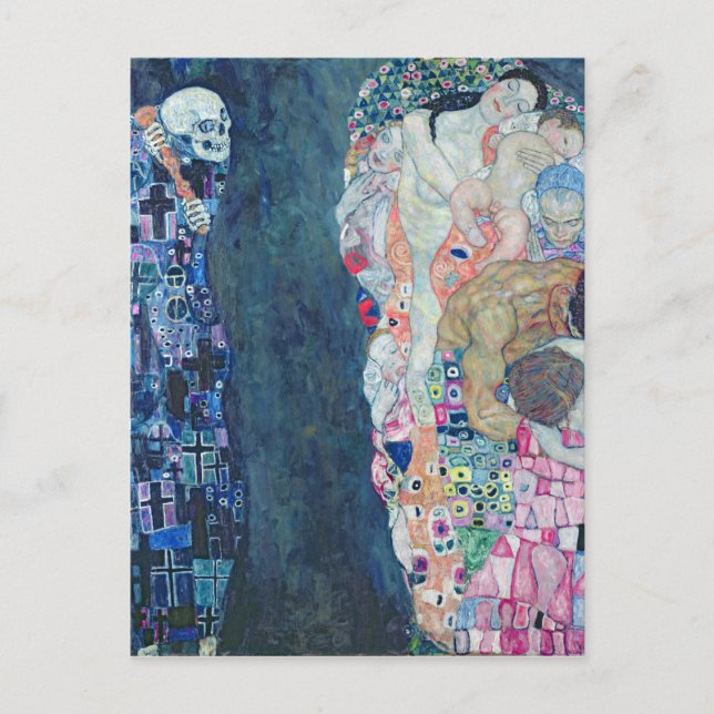 Tod und Leben, c.1911 (Öl auf Leinwand) Postkarte (Vorderseite)