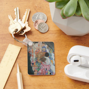 Tod und Leben durch Gustav Klimt Vintager Jugendst Schlüsselanhänger