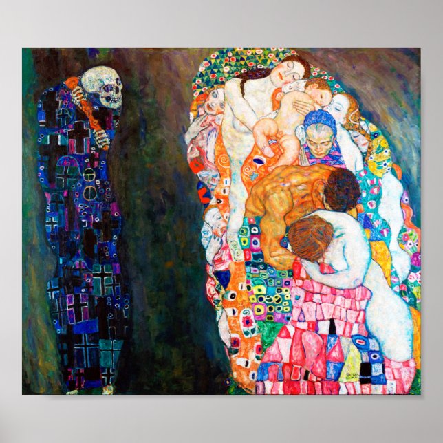Tod und Leben, Gustav Klimt Poster (Vorne)