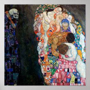 Tod und Leben Gustav Klimt Poster