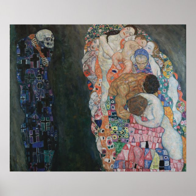 Tod und Leben von Gustav Klimt - Poster (Vorne)