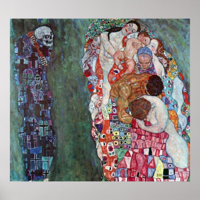 Tod und Leben von Gustav Klimt Poster (Vorne)