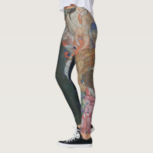 Tod und Leben von Gustav Klimt Vintage Art Nouveau Leggings