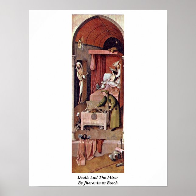 Tod und Misere von Jheronimus Bosch Poster (Vorne)