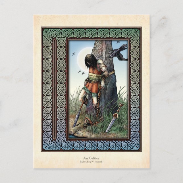 "Tod von Cuchulainn" Postkarte (Vorderseite)