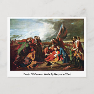 Tod von General Wolfe durch Benjamin West Postkarte