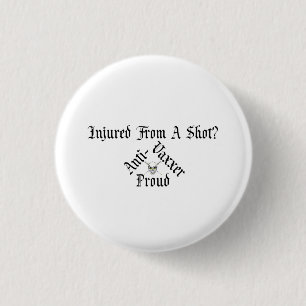 Tod von Impfstoffen mit kleinem Knopf Button