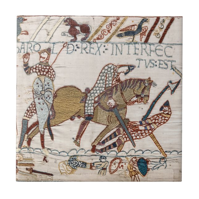 Tod von König Harold (Bayeux Tapestry) Fliese (Vorderseite)