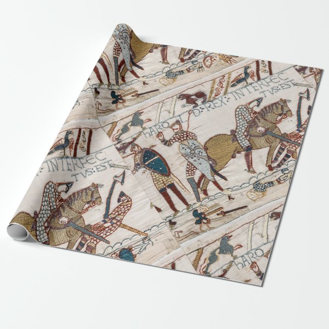 Tod von König Harold (Bayeux Tapestry) Geschenkpapier (Ungerollt)
