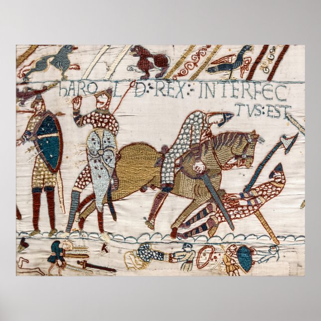 Tod von König Harold (Bayeux Tapestry) Poster (Vorne)