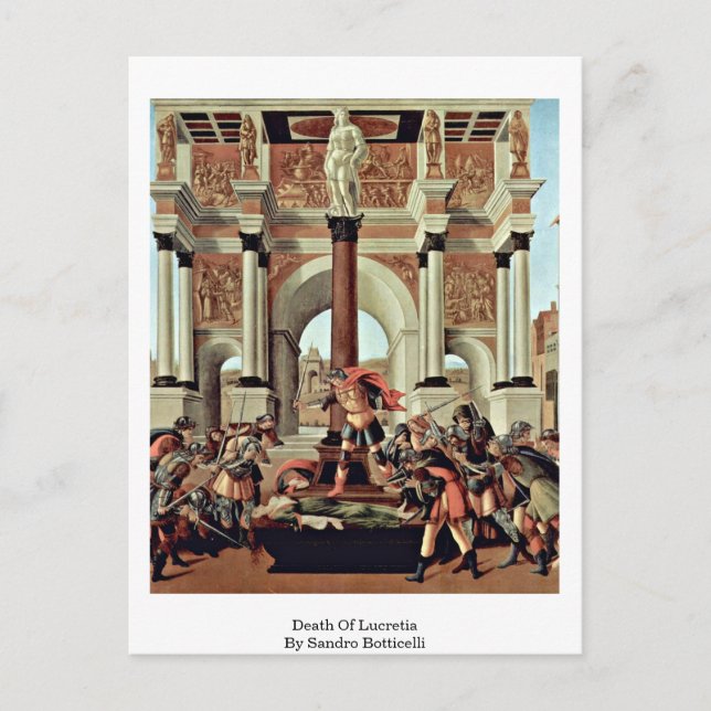 Tod von Lucretia durch Sandro Botticelli Postkarte (Vorderseite)