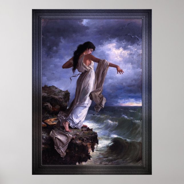Tod von Sappho durch Miguel Carbonell Selva Poster (Vorne)