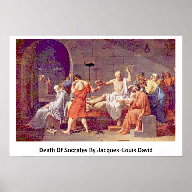 Tod von Sokrates durch Jacques-Louis David Poster (Vorne)