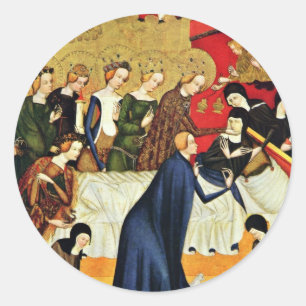 Tod von St. Clare durch Meister Von Heiligenkreuz Runder Aufkleber