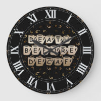 Tod vor Decaf Kaffee Spaß Wall Uhr
