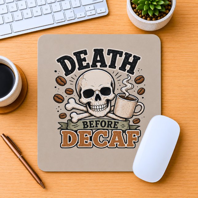 Tod vor Entcoffeinierung Mousepad (Von Creator hochgeladen)
