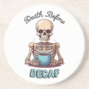 Tod vor Zehntel; Kaffeesüchtige Getränkeuntersetzer