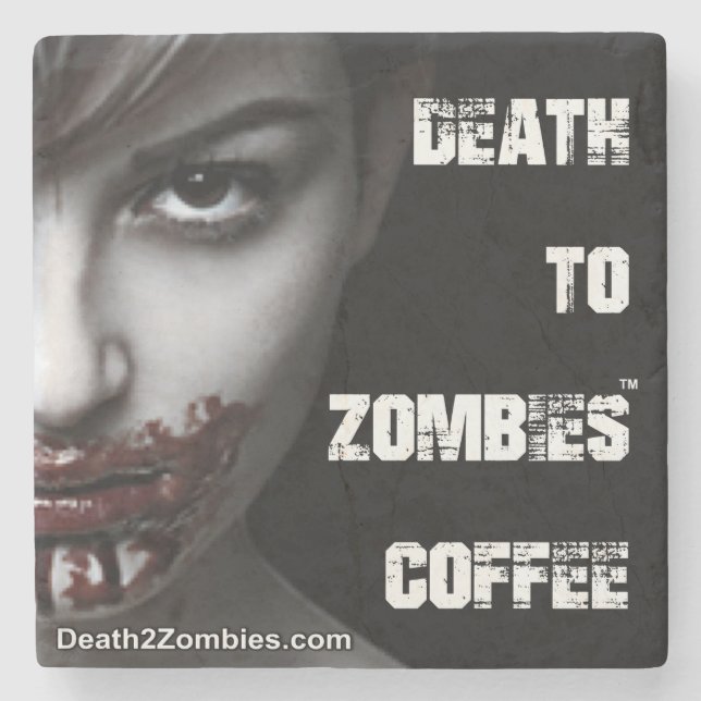 Tod zu den Zombie-Kaffee-Untersetzer Steinuntersetzer (Vorderseite)