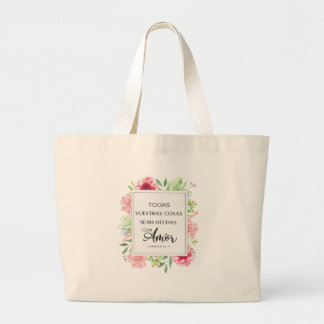 Todas vuestras cosas sean hechas con amour jumbo stoffbeutel