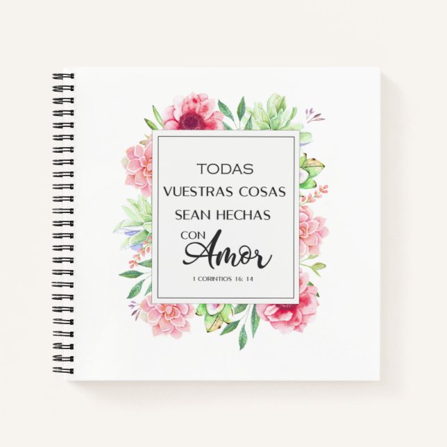 Todas vuestras cosas sean hechas con amour notizbuch (Vorderseite)