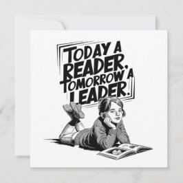 Today a Reader - Book Reading Girl - Bookworm Girl Karte