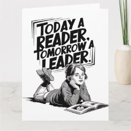 Today a Reader - Book Reading Girl - Bookworm Girl Karte