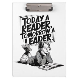 Today a Reader - Book Reading Girl - Bookworm Girl Klemmbrett