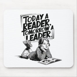 Today a Reader - Book Reading Girl - Bookworm Girl Mousepad