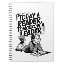 Today a Reader - Book Reading Girl - Bookworm Girl Notizblock