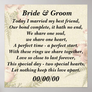 Today I married my best friend customize it! Poster