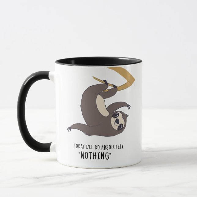 Today I'll Do Absolutely Nothing Funny Mug Quirky Tasse (Links)