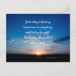 Today is a Gift Sunrise Inspirational Quote Postkarte