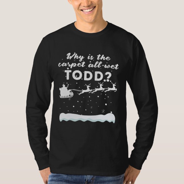 Todd And Margo Couples Holiday Ugly Christmas T-Shirt (Vorderseite)