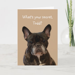 Todd French Bulldog Shakespeare Happy Birthday Karte