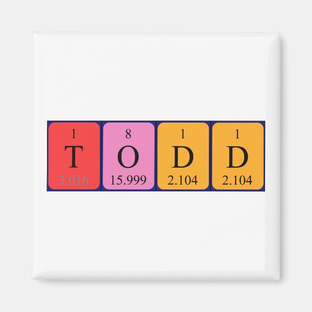 Todd Periodenname Magnet (Vorne)