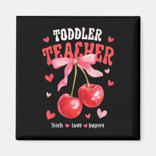 Toddle-Lehrer lehren Liebe inspirieren Kirsche Kok Magnet